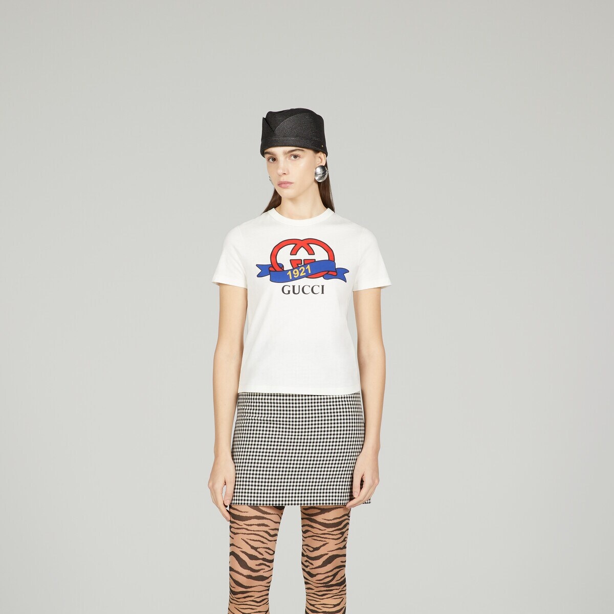 GUCCI Tシャツ GUCCI Interlocking G 1921 Gucci cotton T-shirt | REVERSIBLE