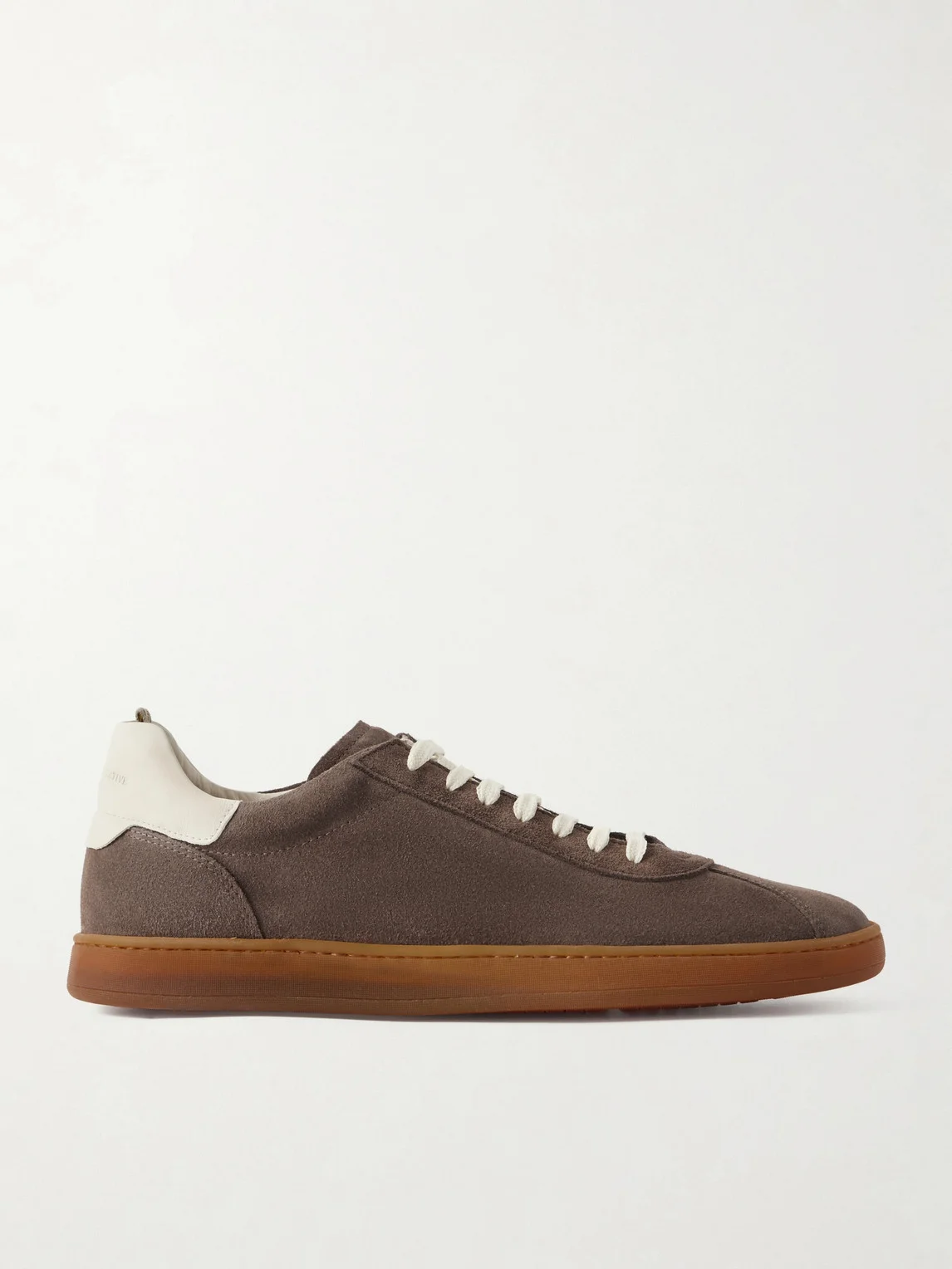 Ginnasio 001 Leather-Trimmed Suede Sneakers - 1