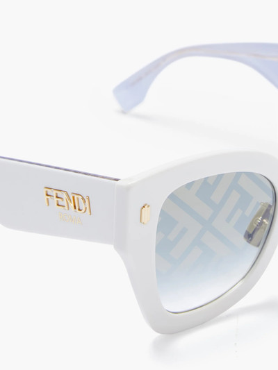 FENDI FF-print oversized cat-eye acetate sunglasses outlook