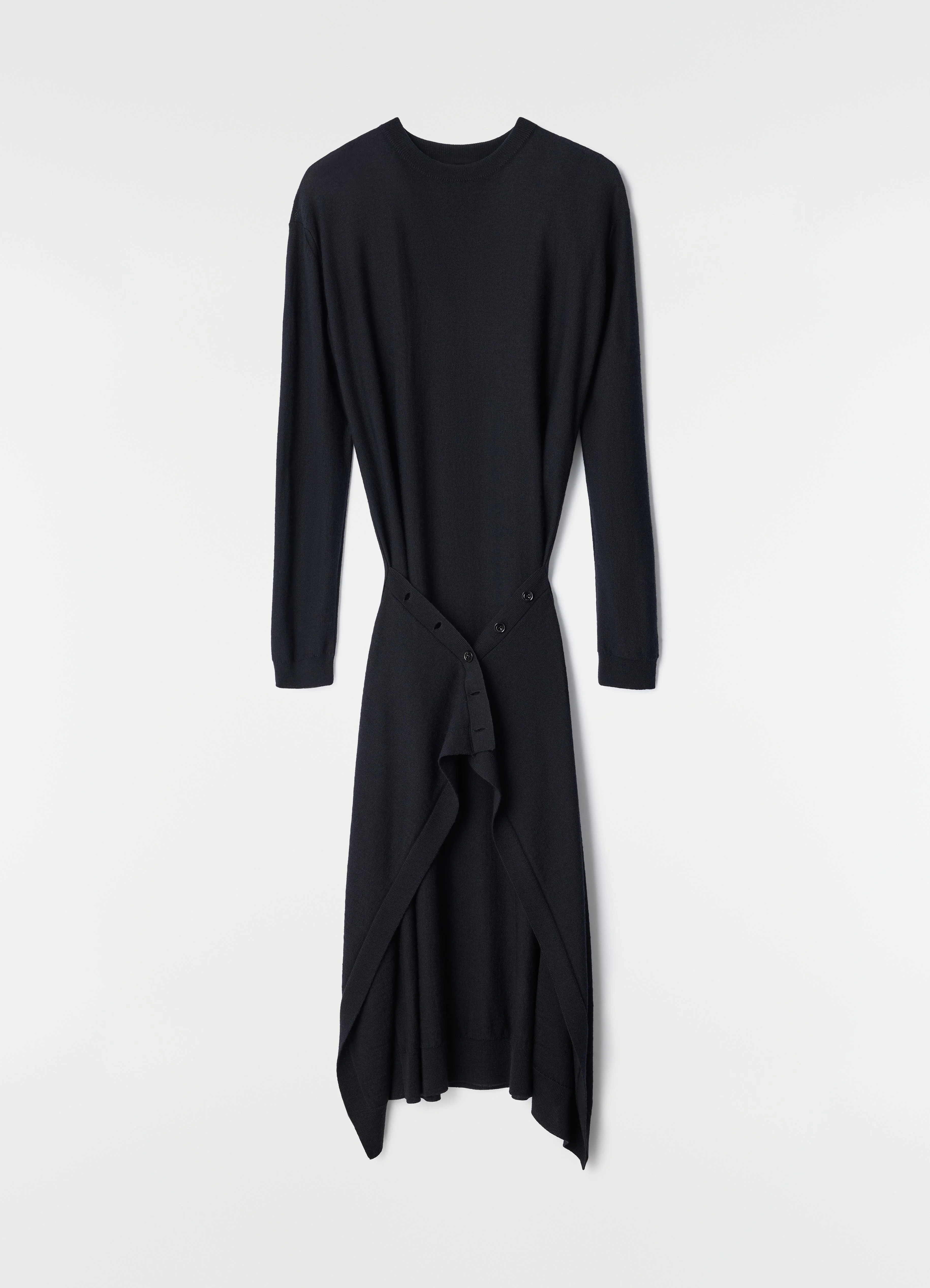 BUTTONED DRESS IN MERINO WOOL BLEND - 1