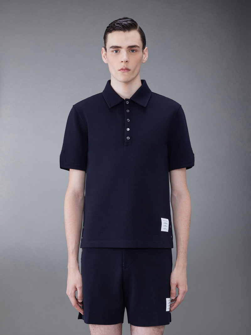 stripe-trim piqué polo shirt 1