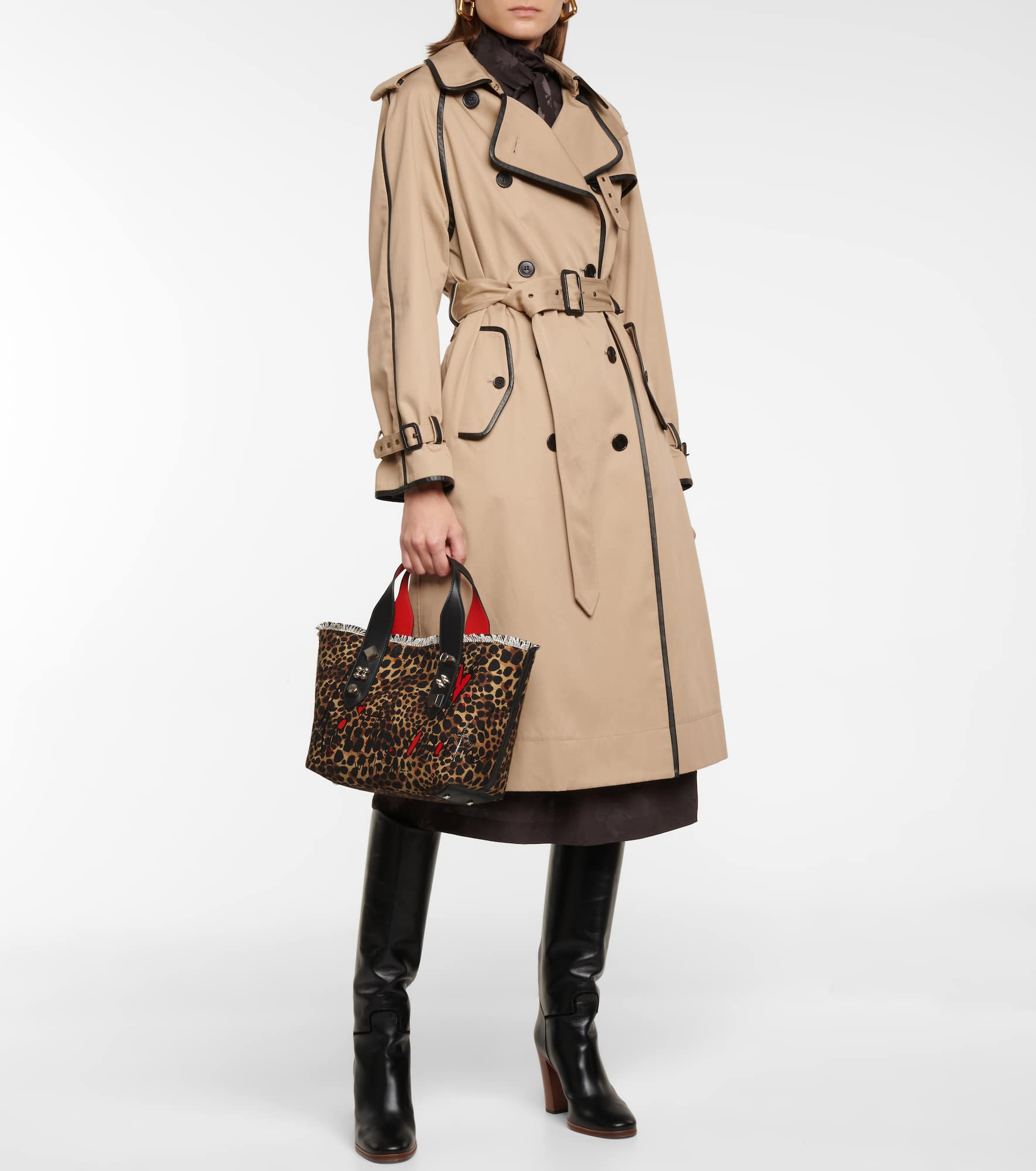 Frangibus leopard-print canvas tote - 5