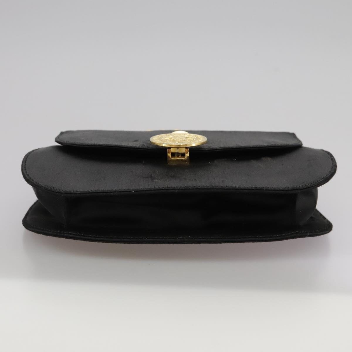 CELINE Hand Bag Nylon Gold Black - 5