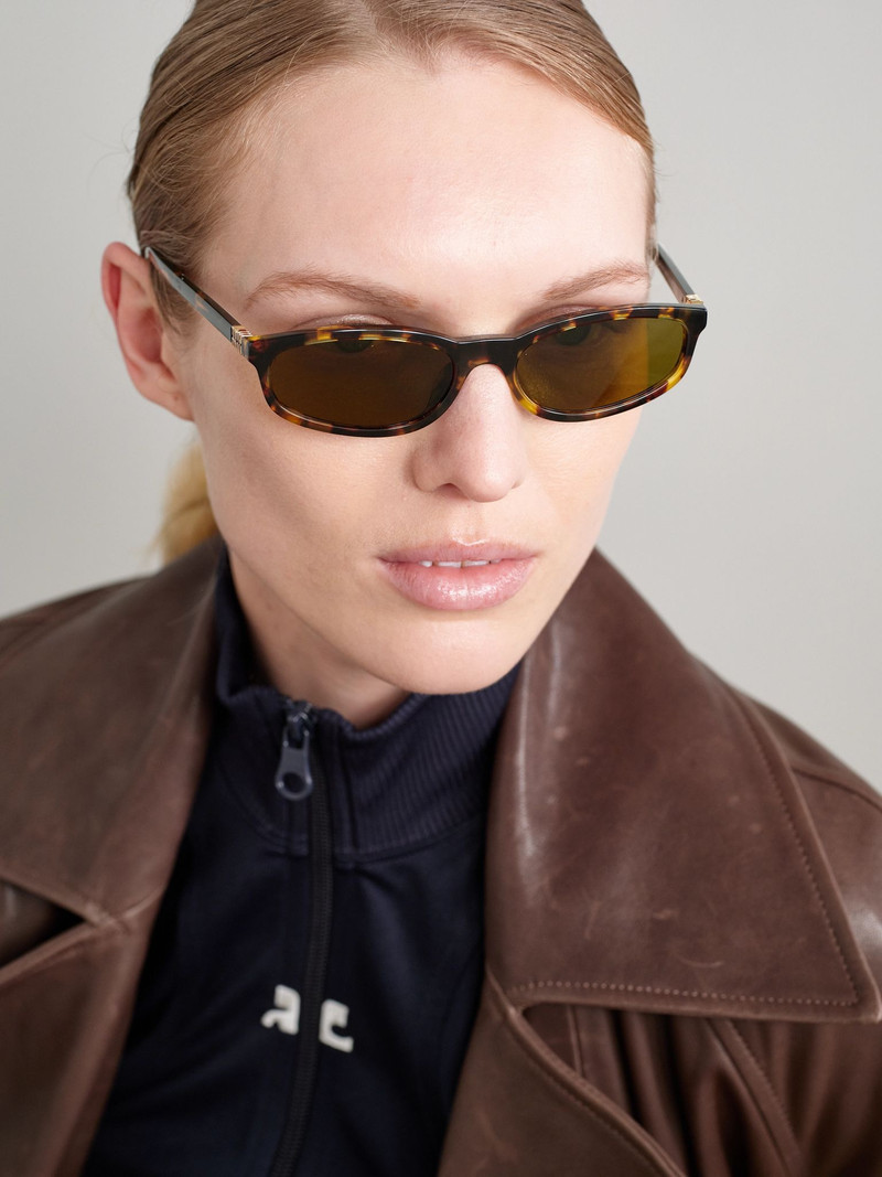 Miu Miu Oval-frame tortoiseshell acetate sunglasses Tortoiseshell outlook