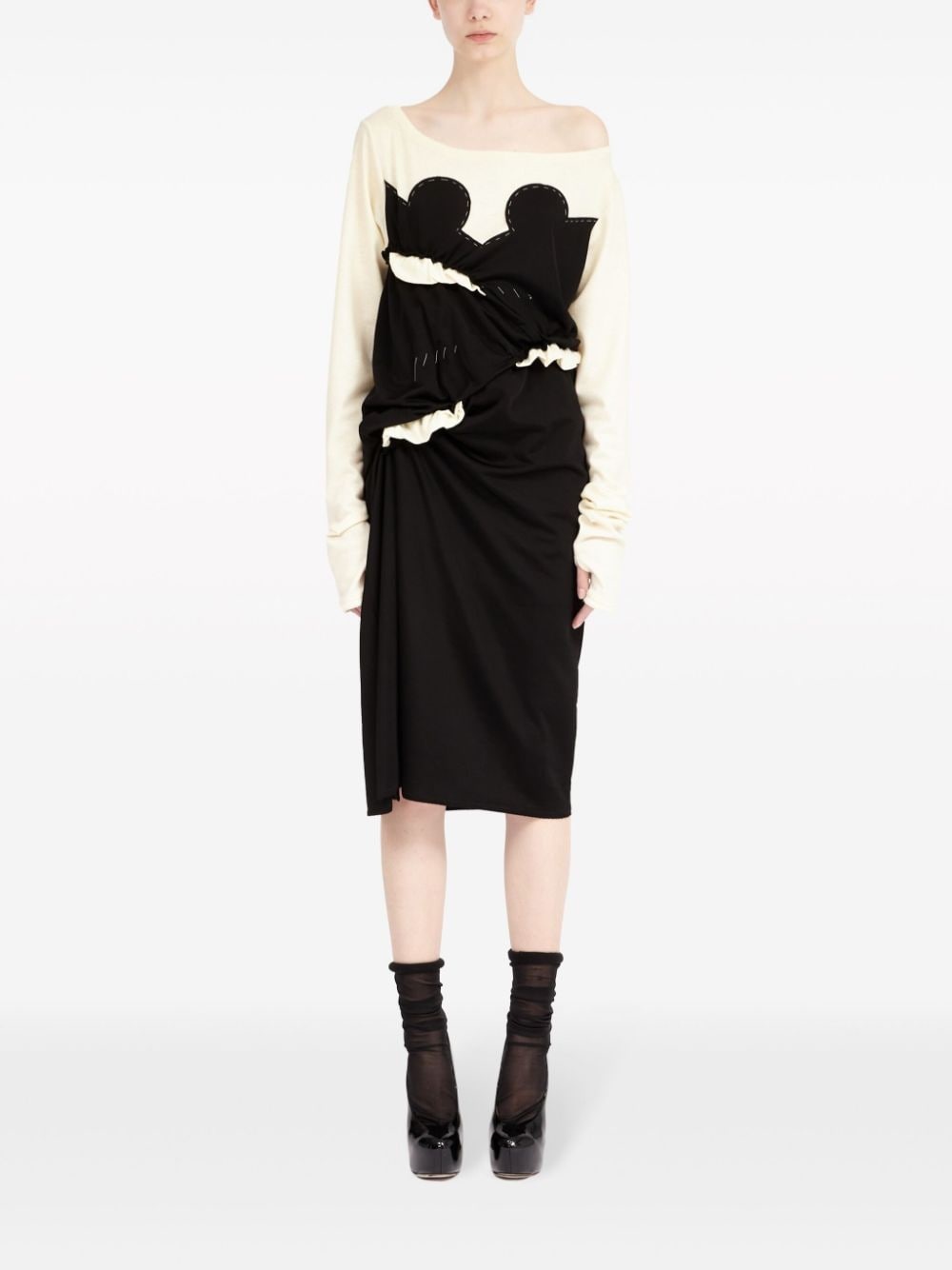 Spliced-jersey midi dress - 2