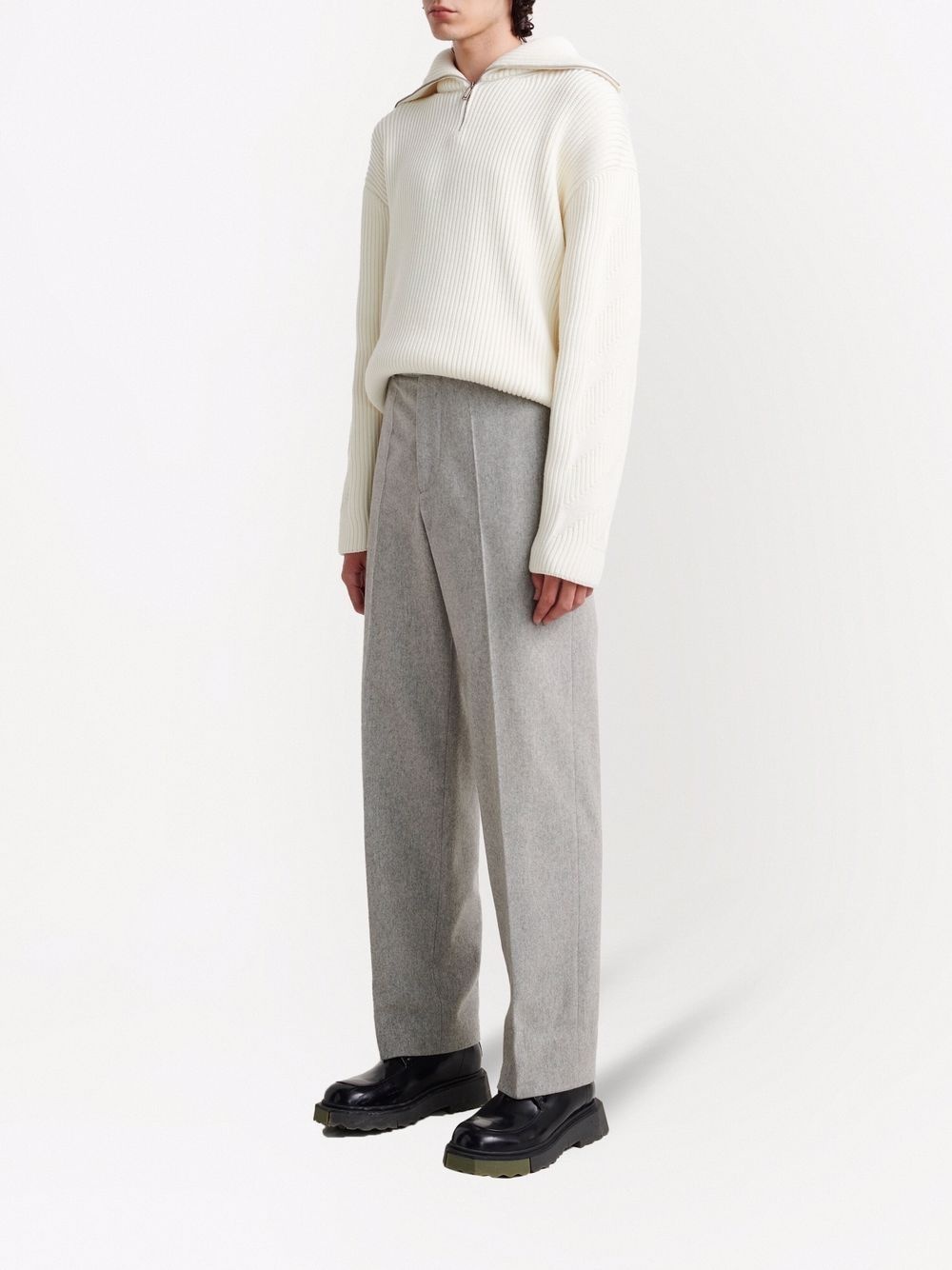 straight-leg tailored trousers - 3