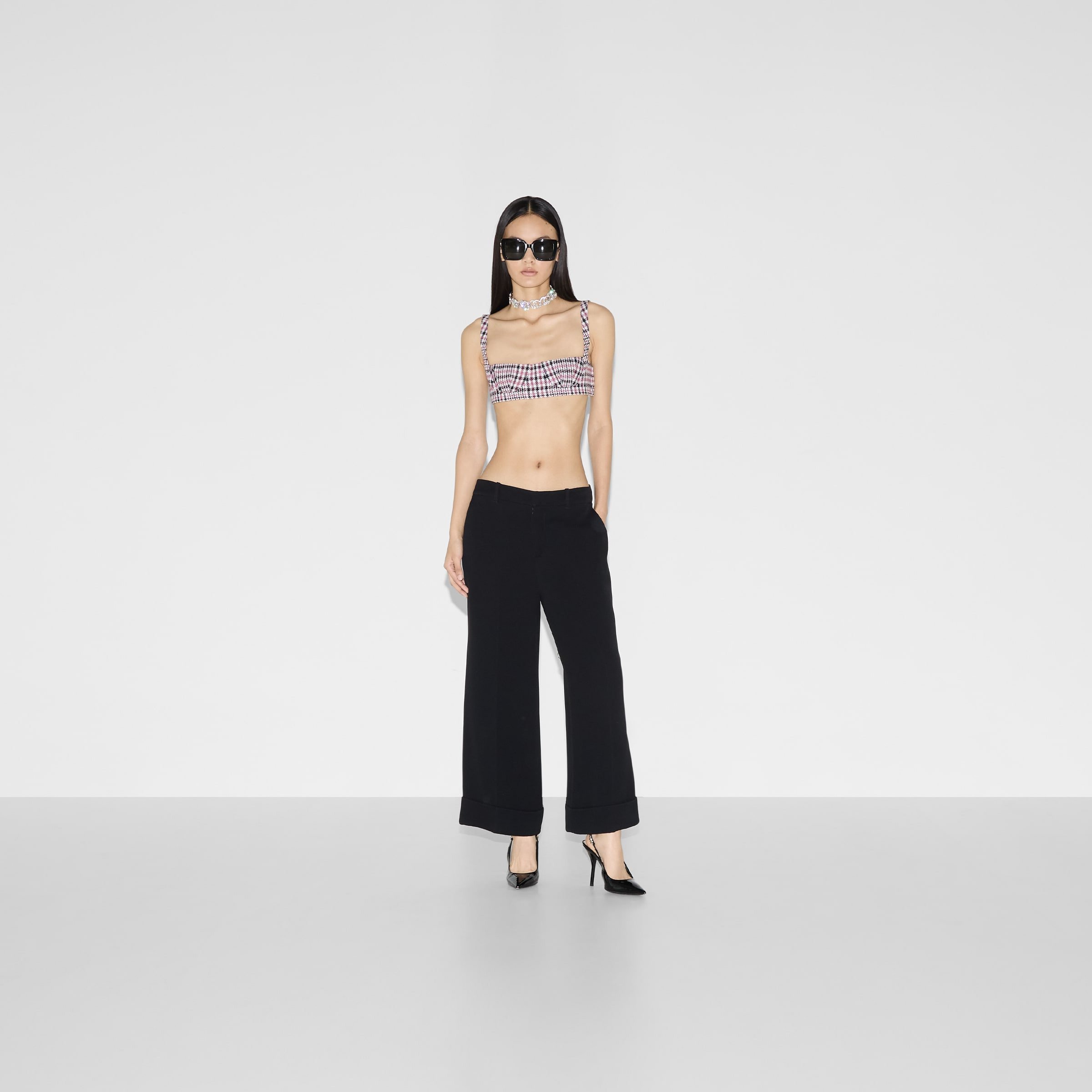 Embroidered viscose sable pant - 2