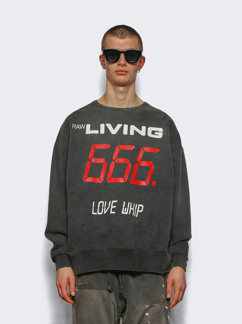 SAINT M×××××× 666 Crewneck Sweatshirt Black outlook