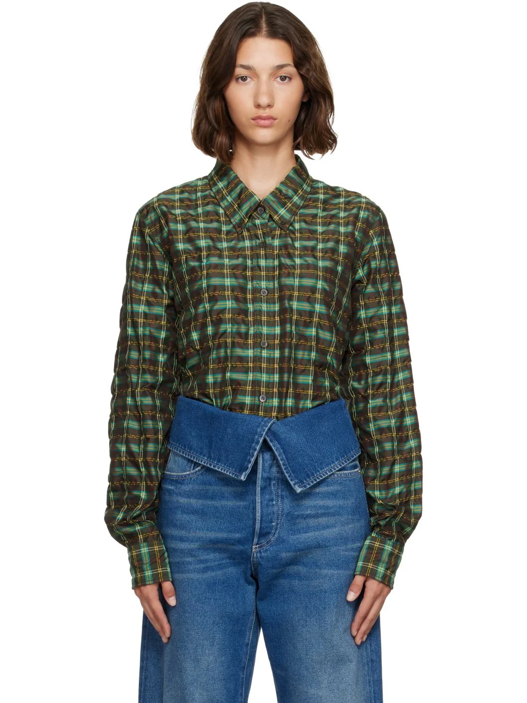 Khaki Check Shirt - 1