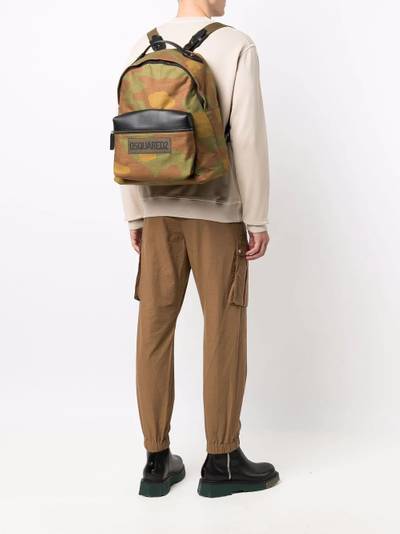 DSQUARED2 camouflage logo print backpack outlook