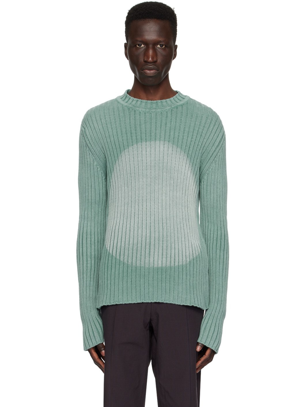 Blue Rib Sweater - 1