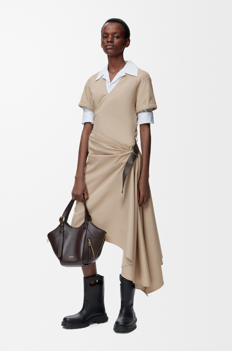 Loewe Belted dress in cotton and silk outlook