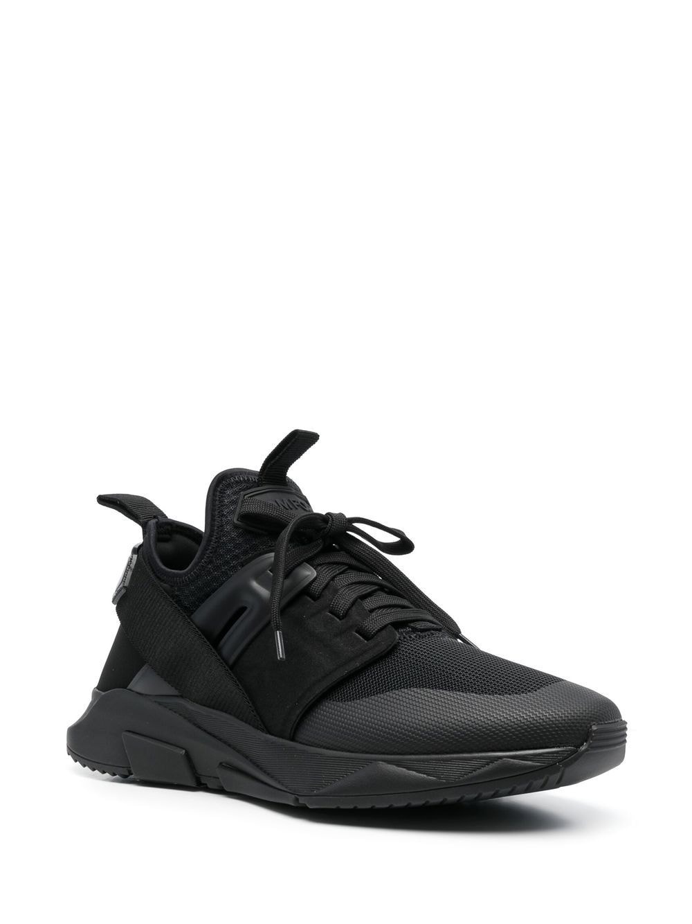 logo-patch lace-up sneakers - 2