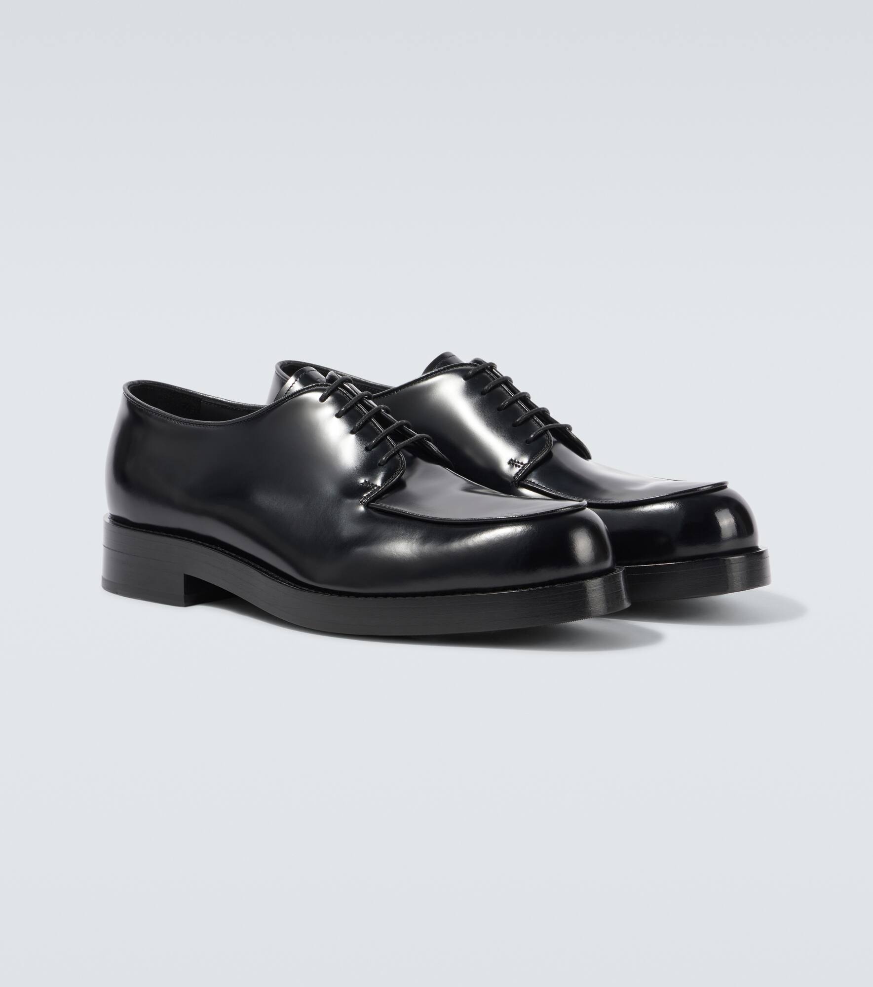 Brushed leather Derby shoes - 5