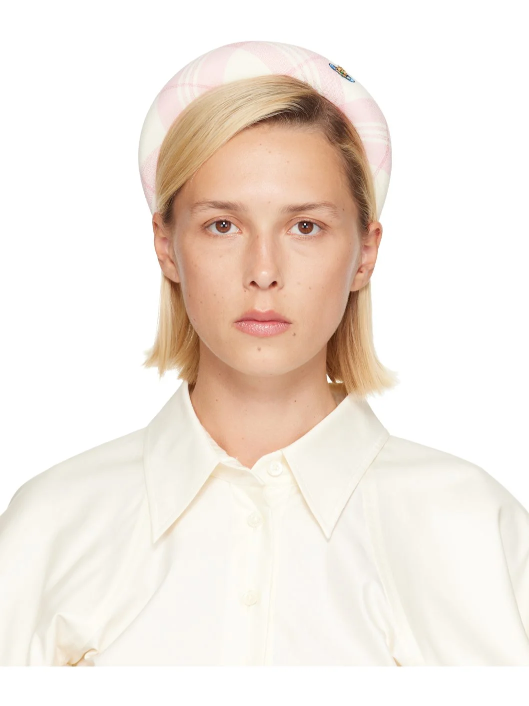 Off-White & Pink Wide Headband - 1