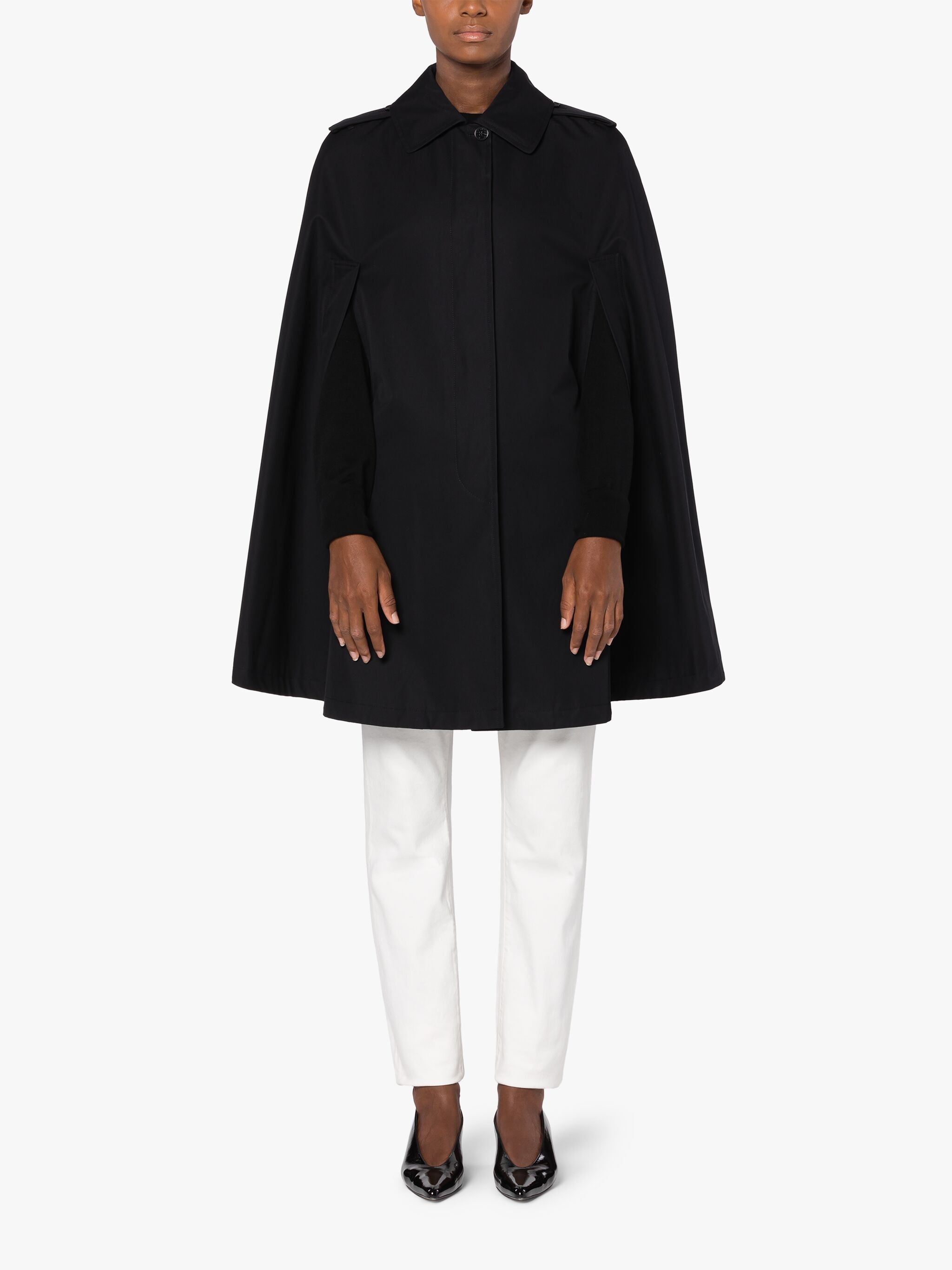 HALLEIGH BLACK COTTON CAPE - 3
