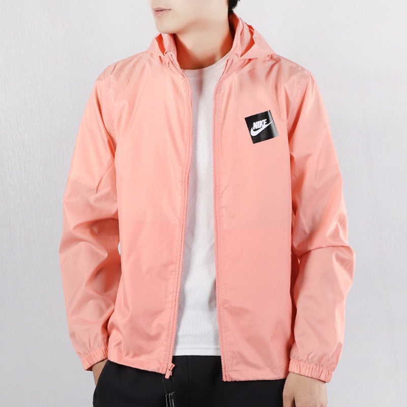 Men's Nike Casual Windproof Pink Hooded Jacket AR2609-606 - 3