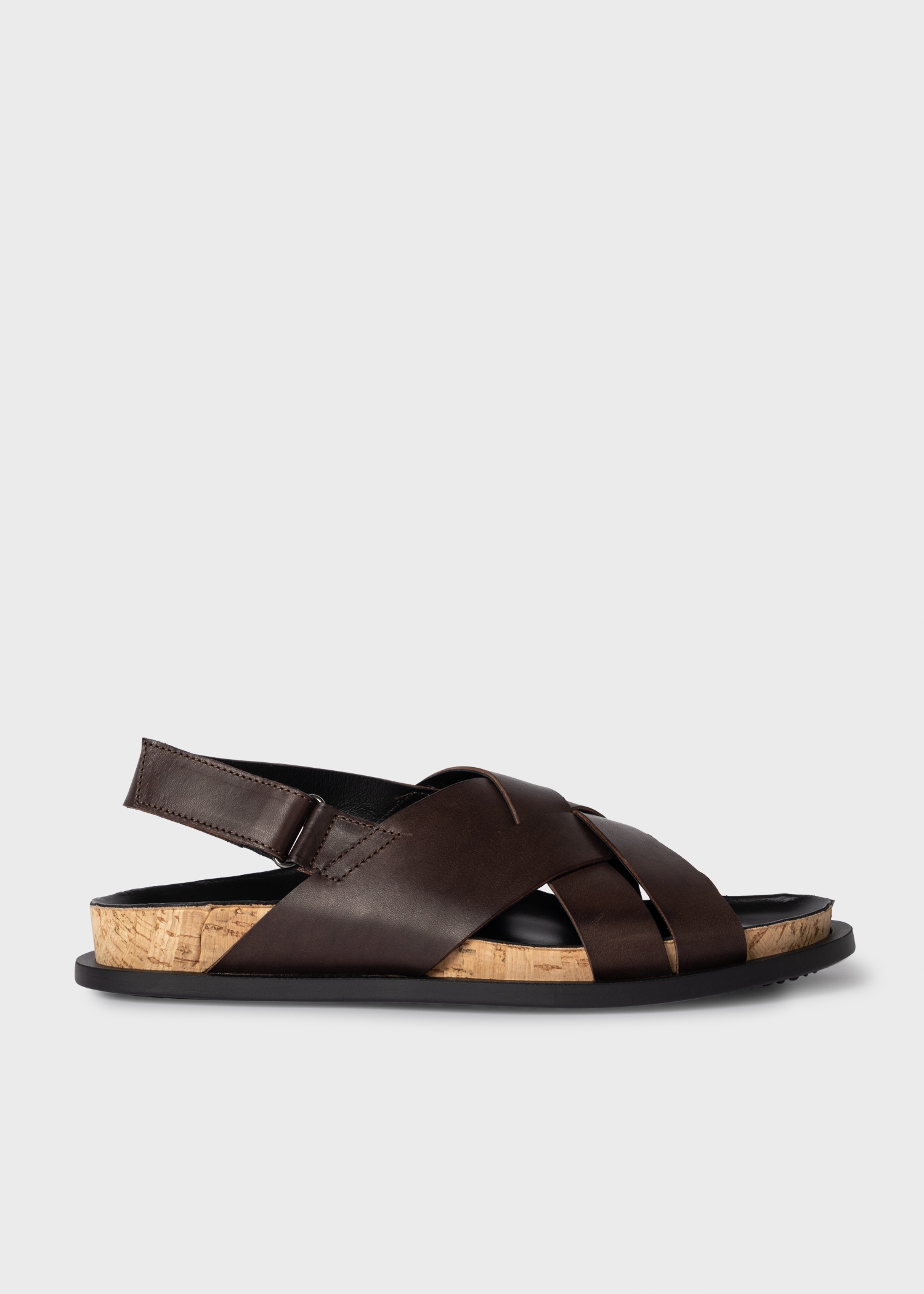 Dark Brown Leather 'Paros' Sandals - 1