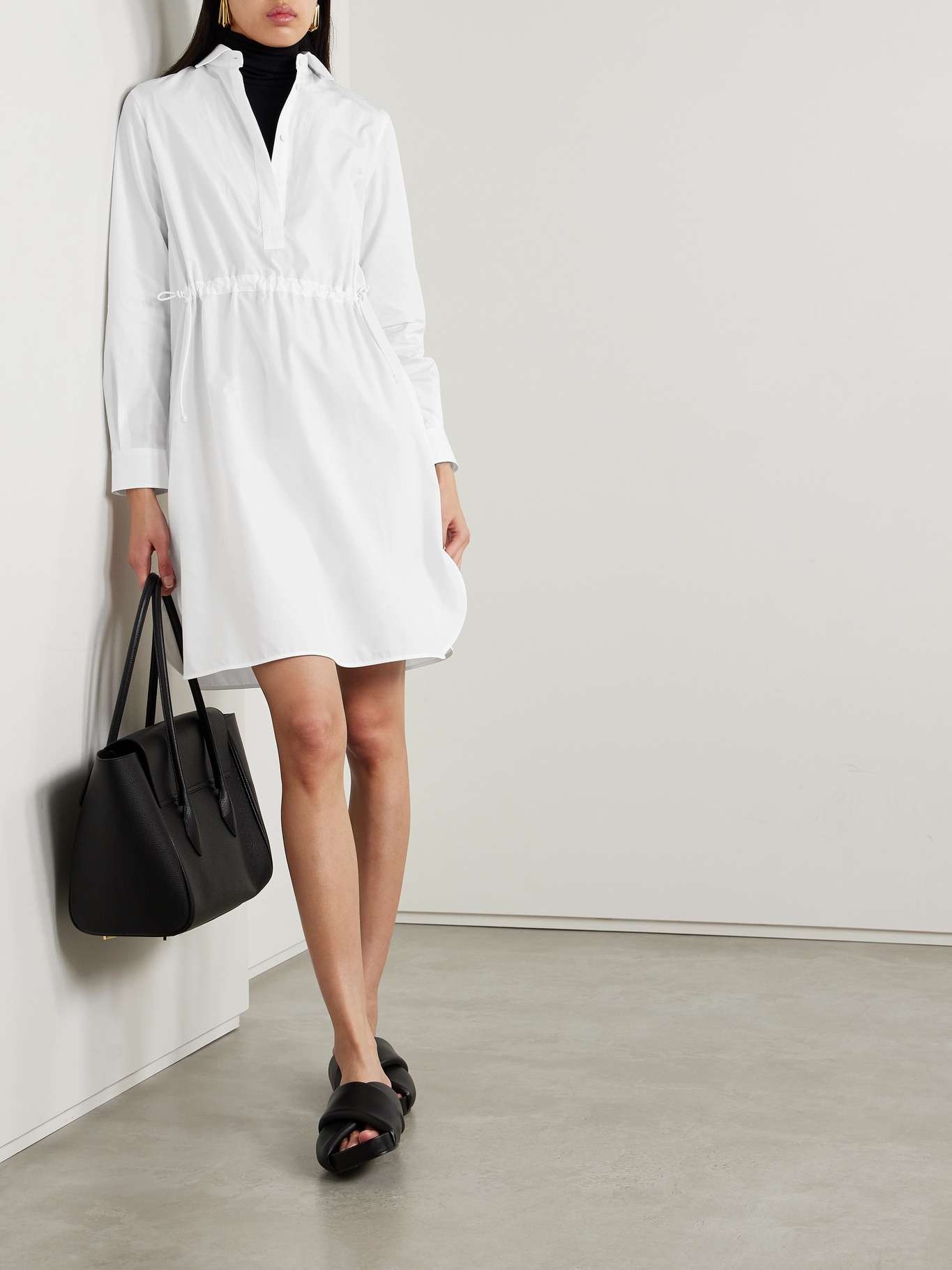 Juanita cotton-poplin mini shirt dress - 2