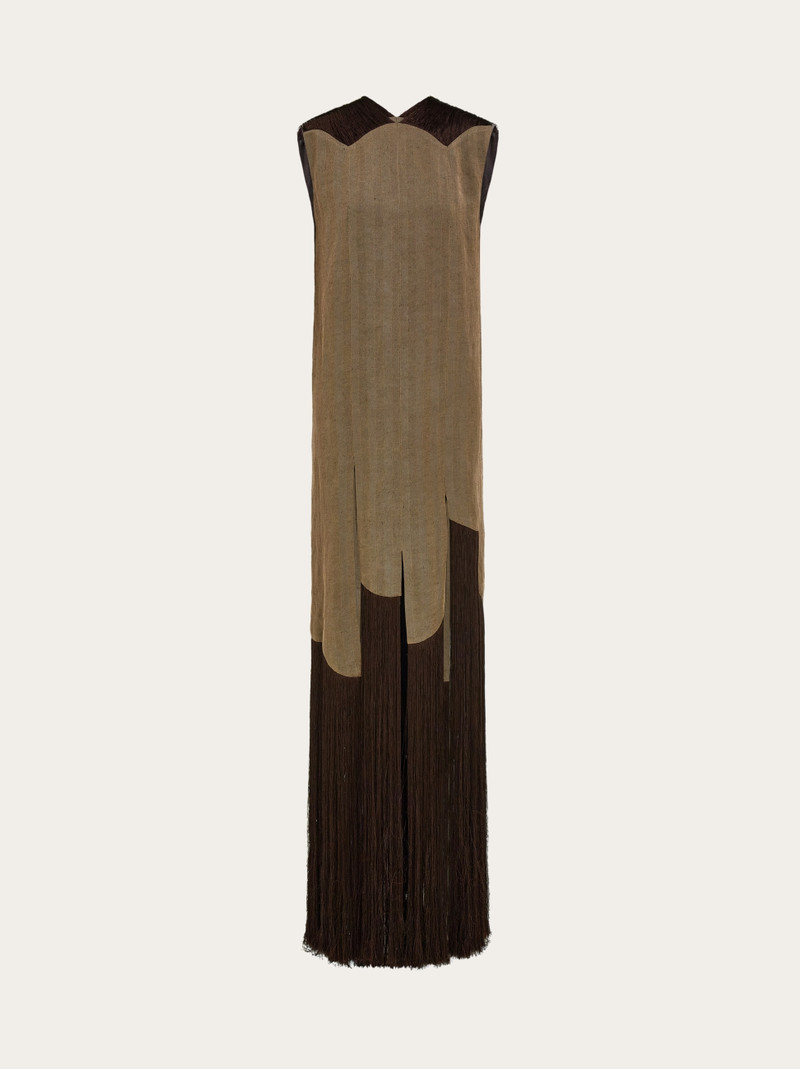 Long dress with fringe detail 1