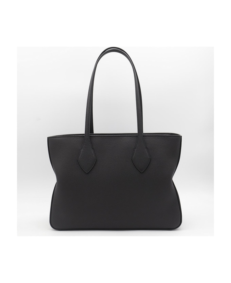 FERRAGAMO Black Leather Totes outlook