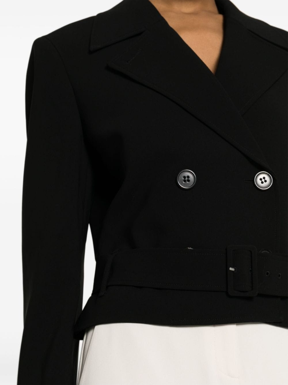 double-breasted cropped jacket - 5