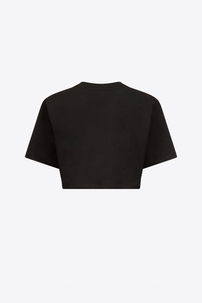 AREA CRYSTAL ROSETTE CROPPED T-SHIRT outlook