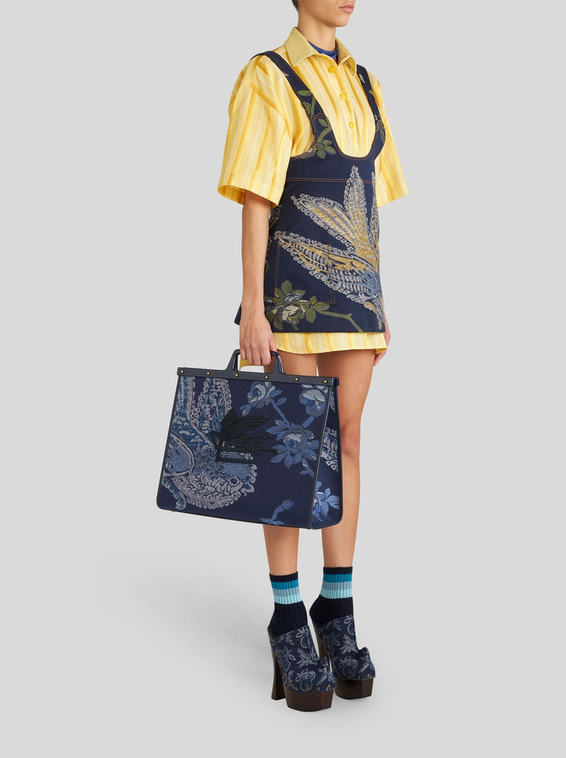 Etro LARGE JACQUARD LOVE TROTTER BAG WITH BIRDS outlook