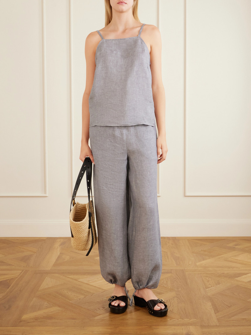 ERES Bienheureux Linen Straight-leg Drawstring Pants outlook