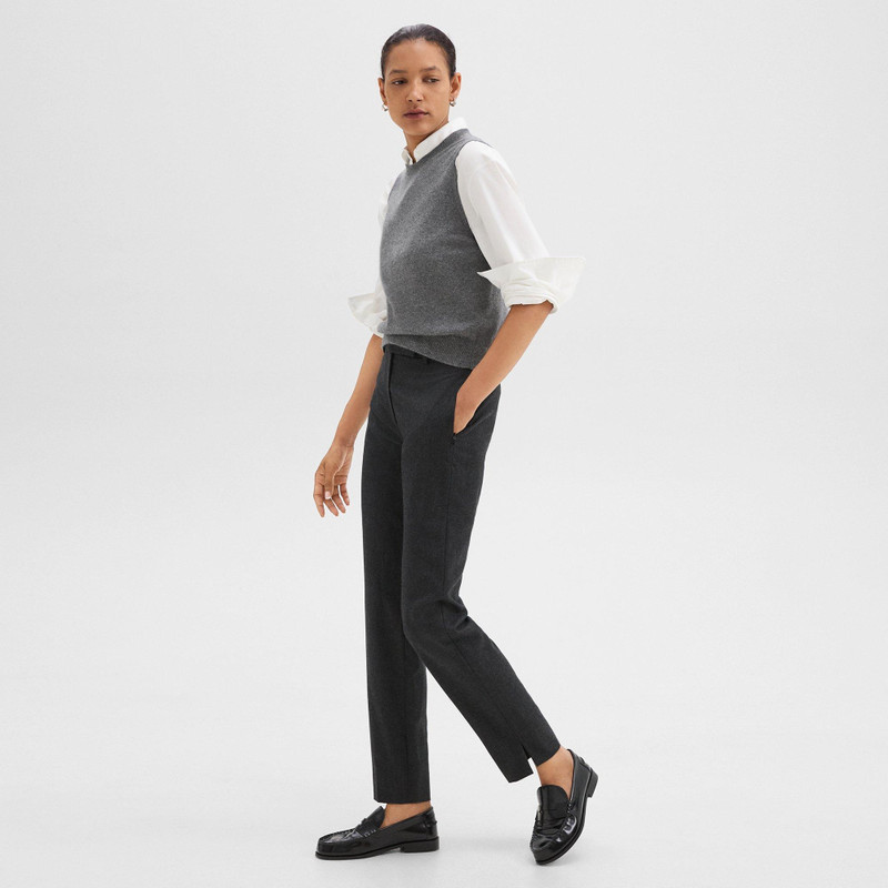 Tapered High-Waist Pant in Sleek Flannel 3