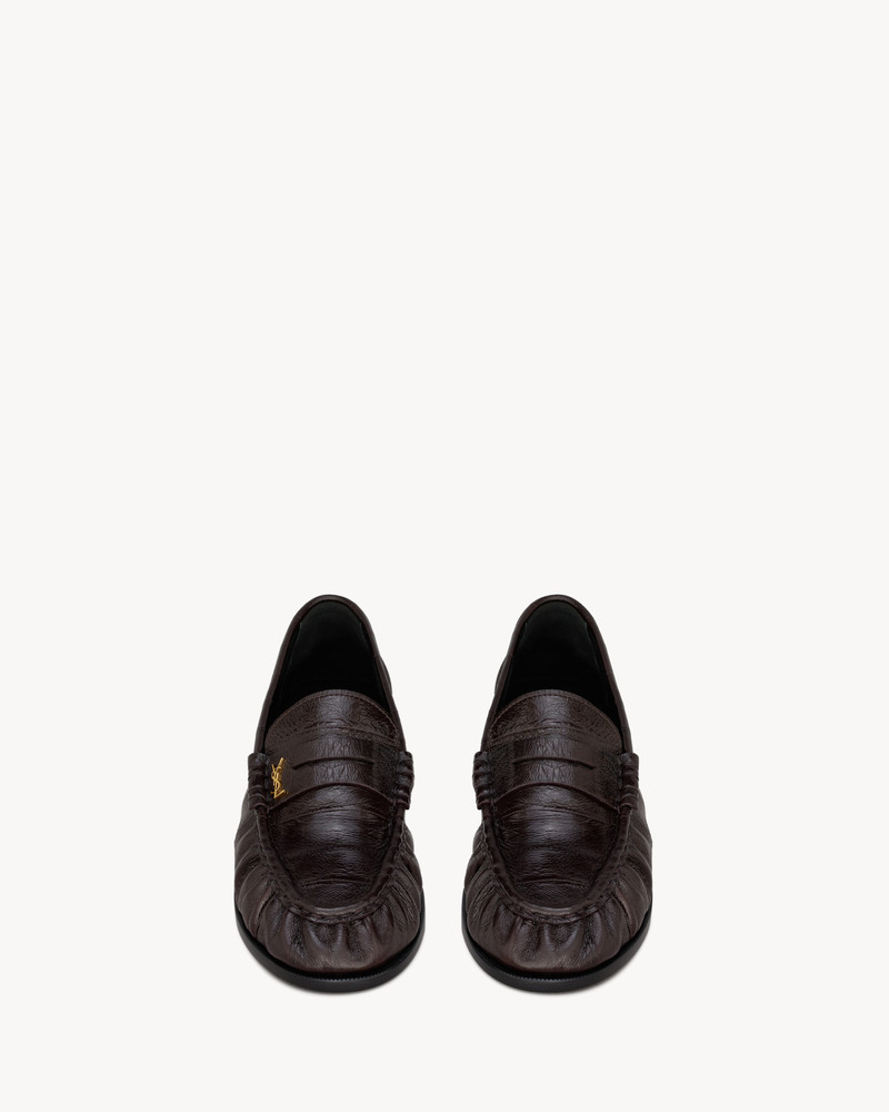 SAINT LAURENT le loafer penny slippers in eel outlook