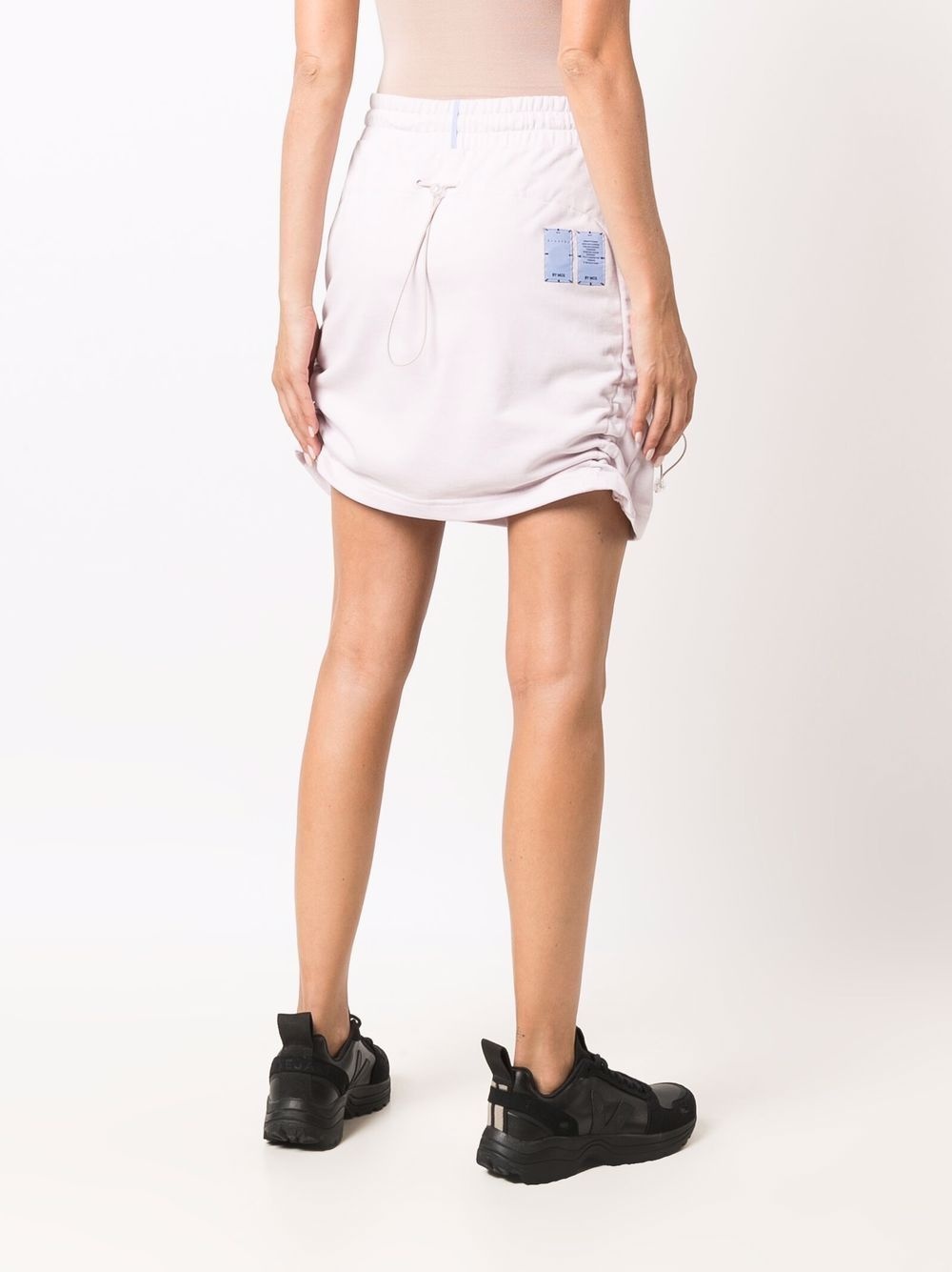 draped cotton miniskirt - 4