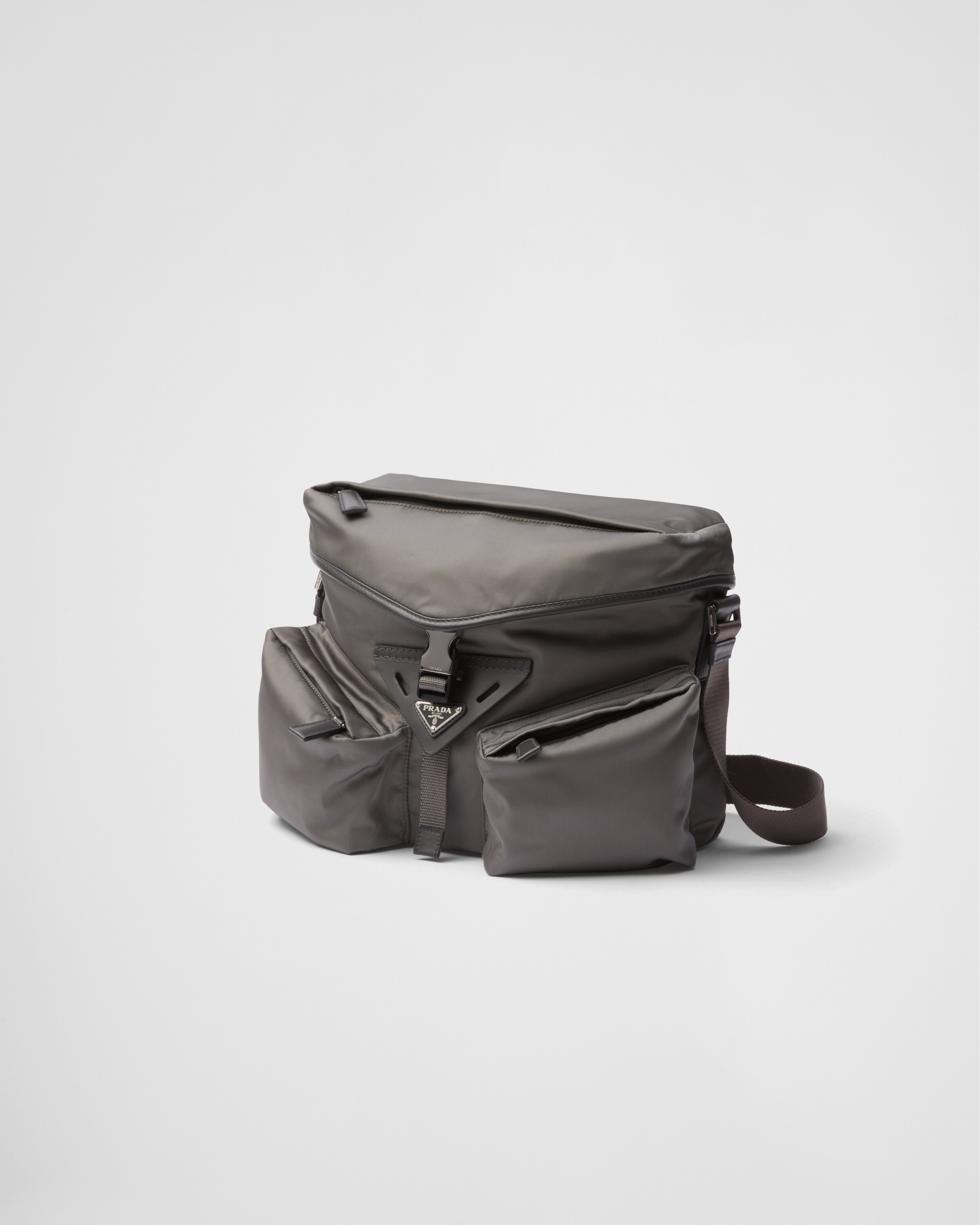 Re-Nylon and leather shoulder bag - 3
