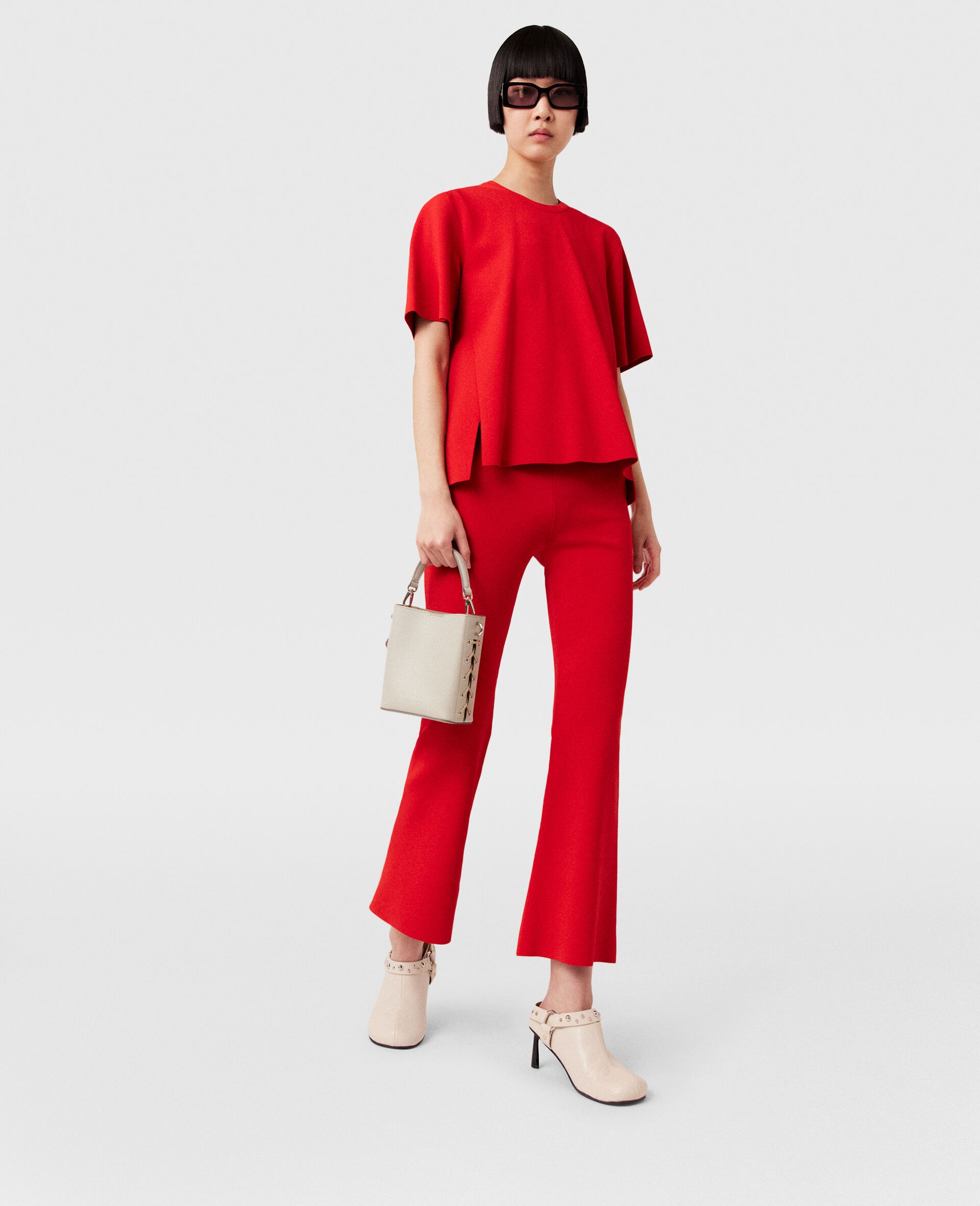 Mid-Rise Flared Pants - 1