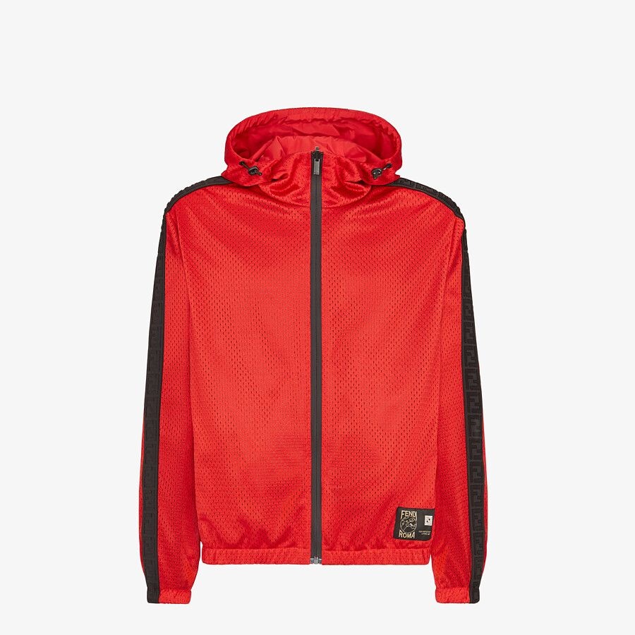 Red tech mesh windbreaker - 1