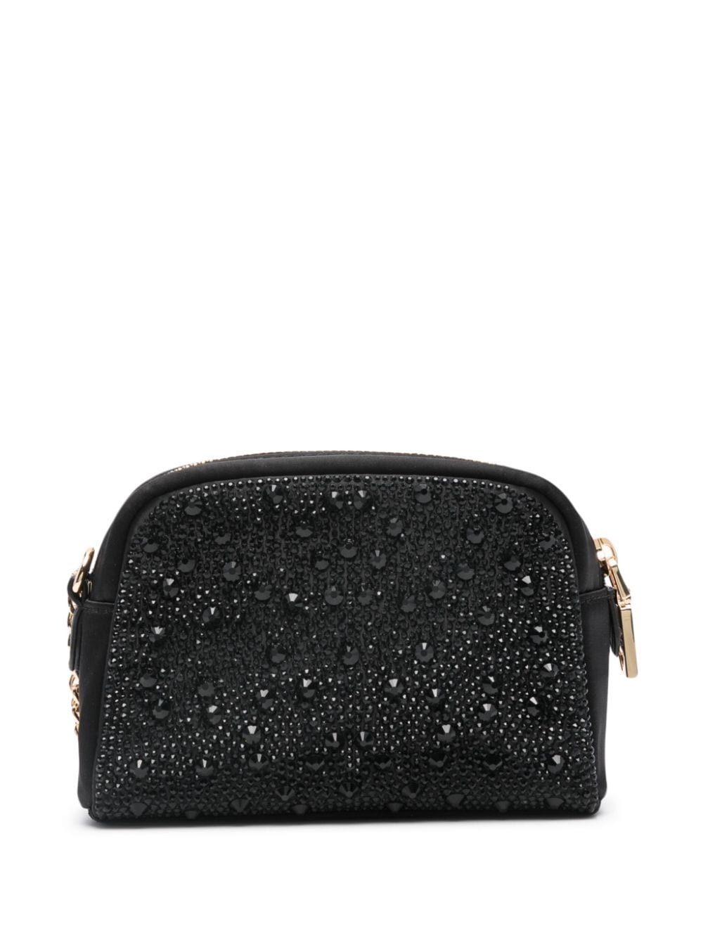 crystal-embellished satin make-up bag - 2