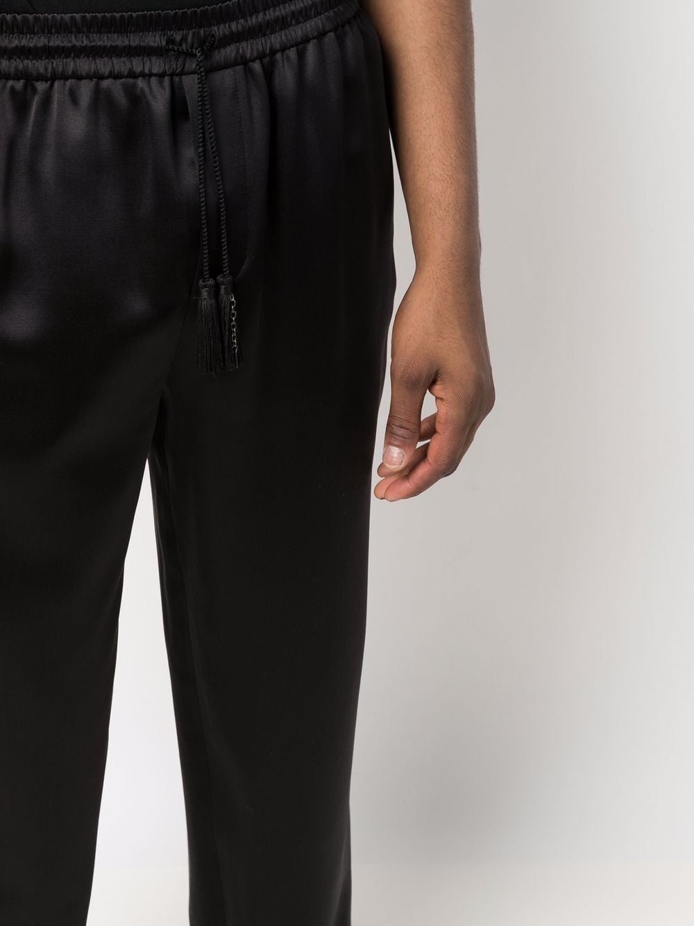 drawstring-waist tassel-detail track trousers - 5