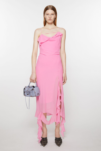 Acne Studios Ruffle strap dress - Bubble Pink outlook