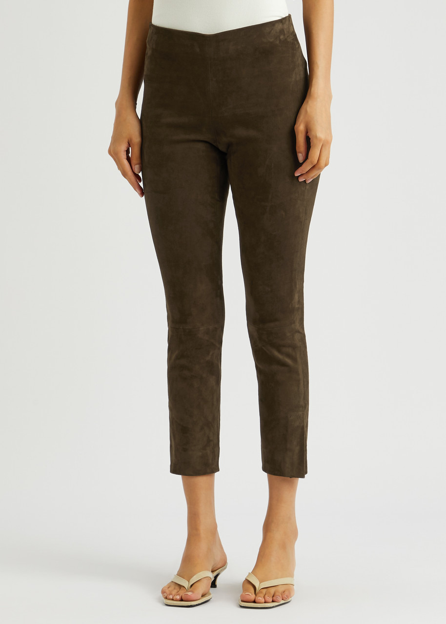 Split-cuff suede trousers - 2
