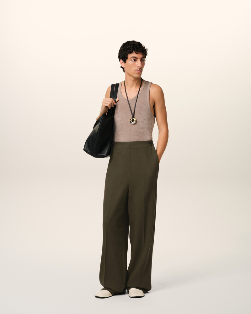 AMI Paris GREEN WOOL SAILOR TROUSERS outlook