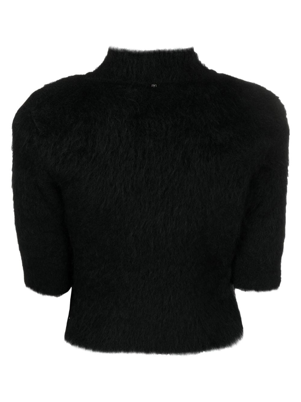 mohair high-neck top - 2