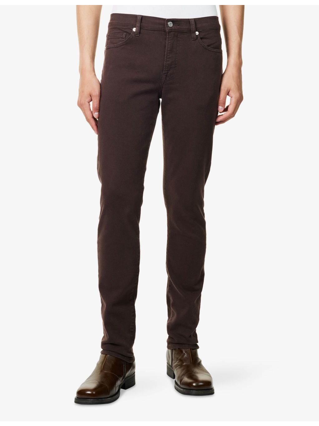 L'homme tapered-leg mid-rise stretch-denim jeans - 3