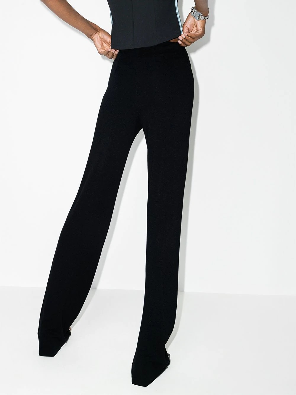 high-waist straight-leg trousers - 3