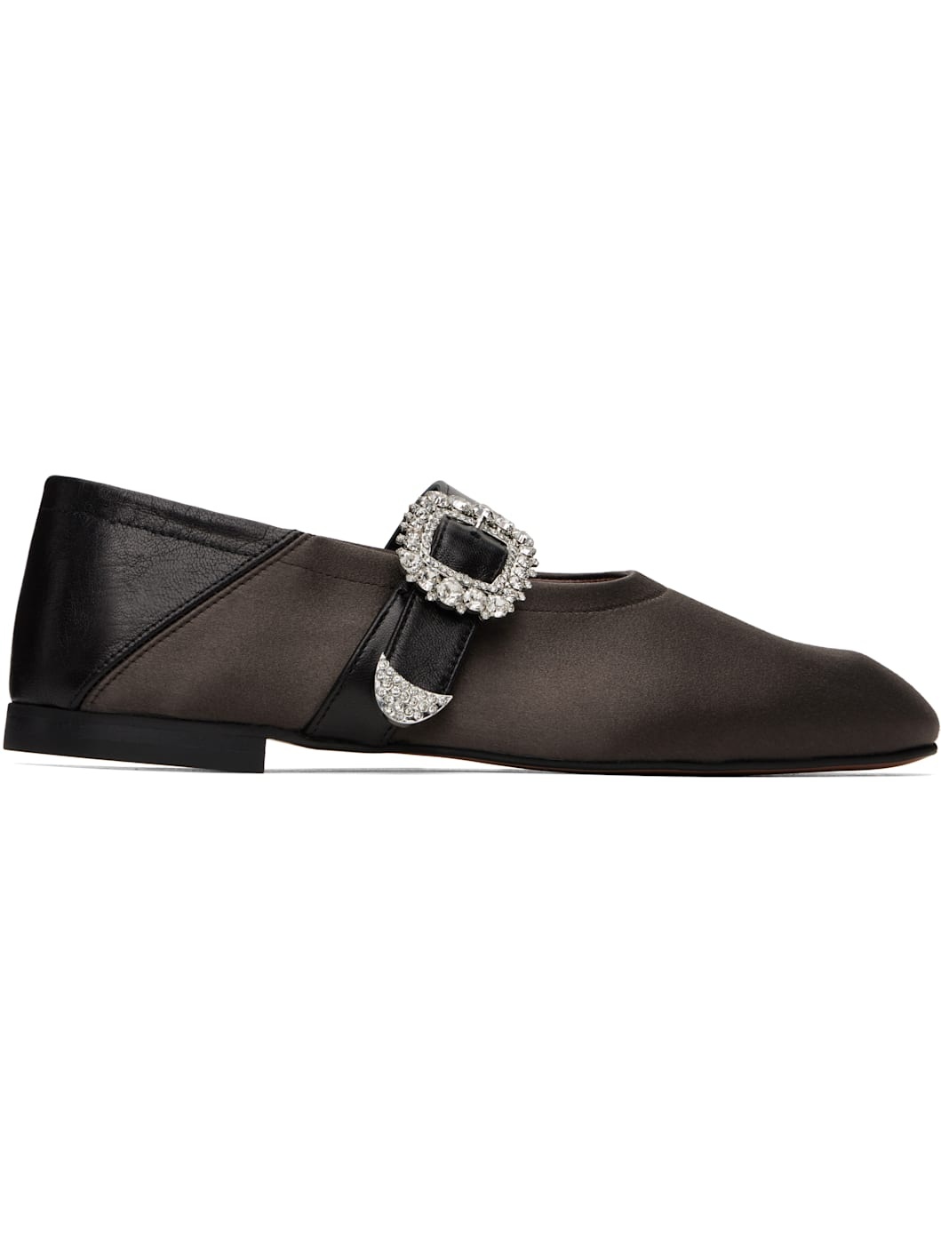 Brown & Black Glide Ballerina Flats - 1