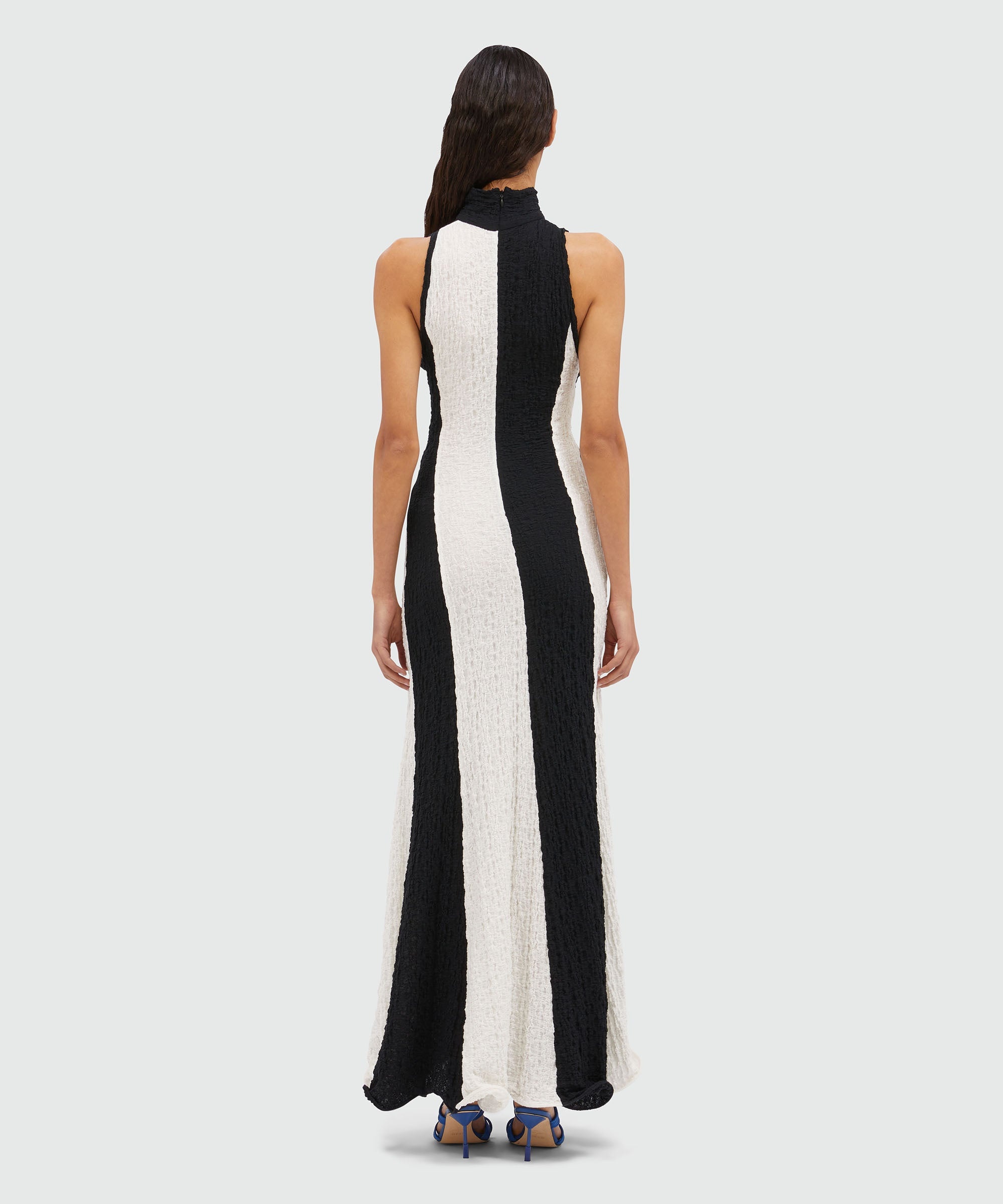 Black and white long dress - 3
