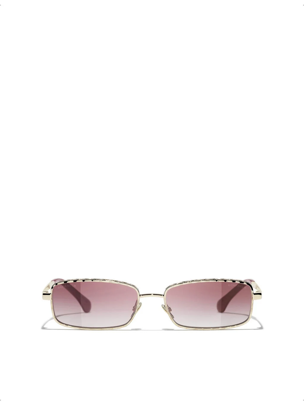 CH4295 Rectangle-Frame Metal Sunglasses - 1