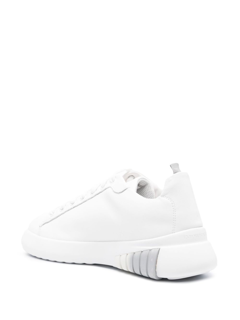 logo-print leather sneakers - 3
