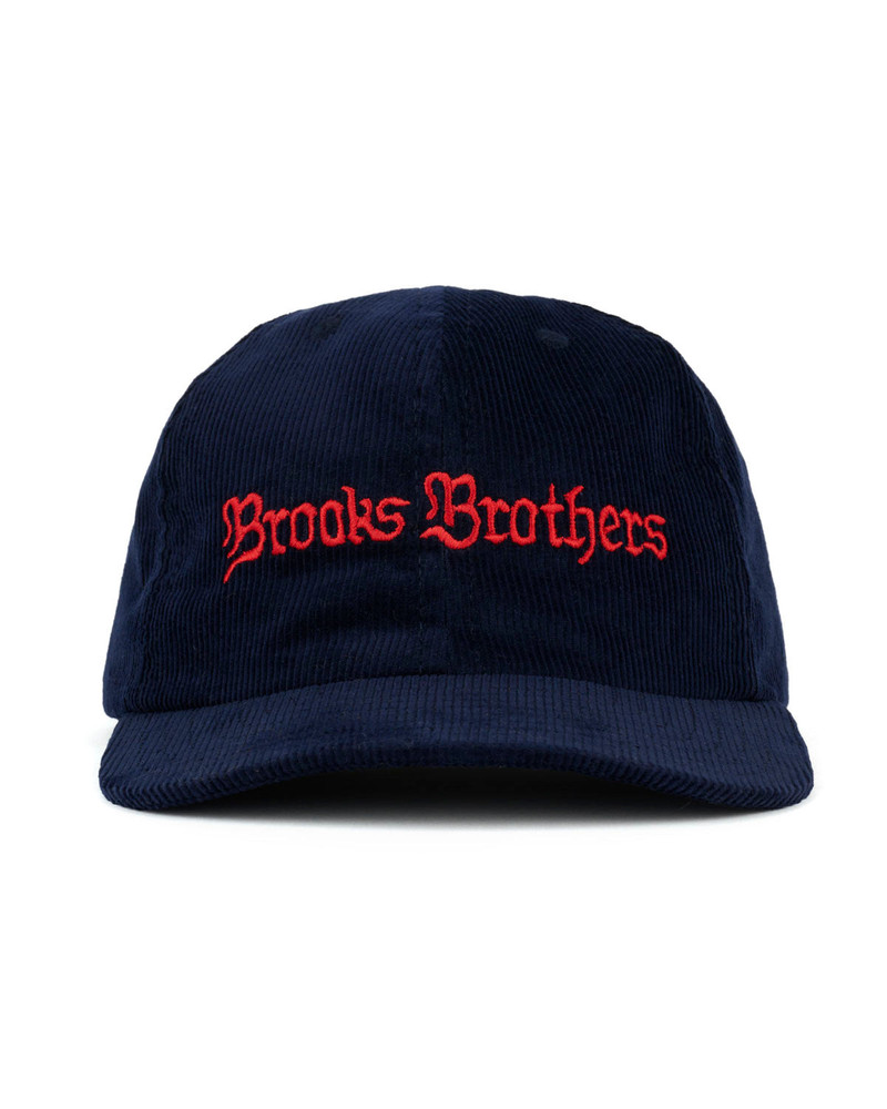 Brooks Brothers California 6 Panel Corduroy Hat - Navy 1