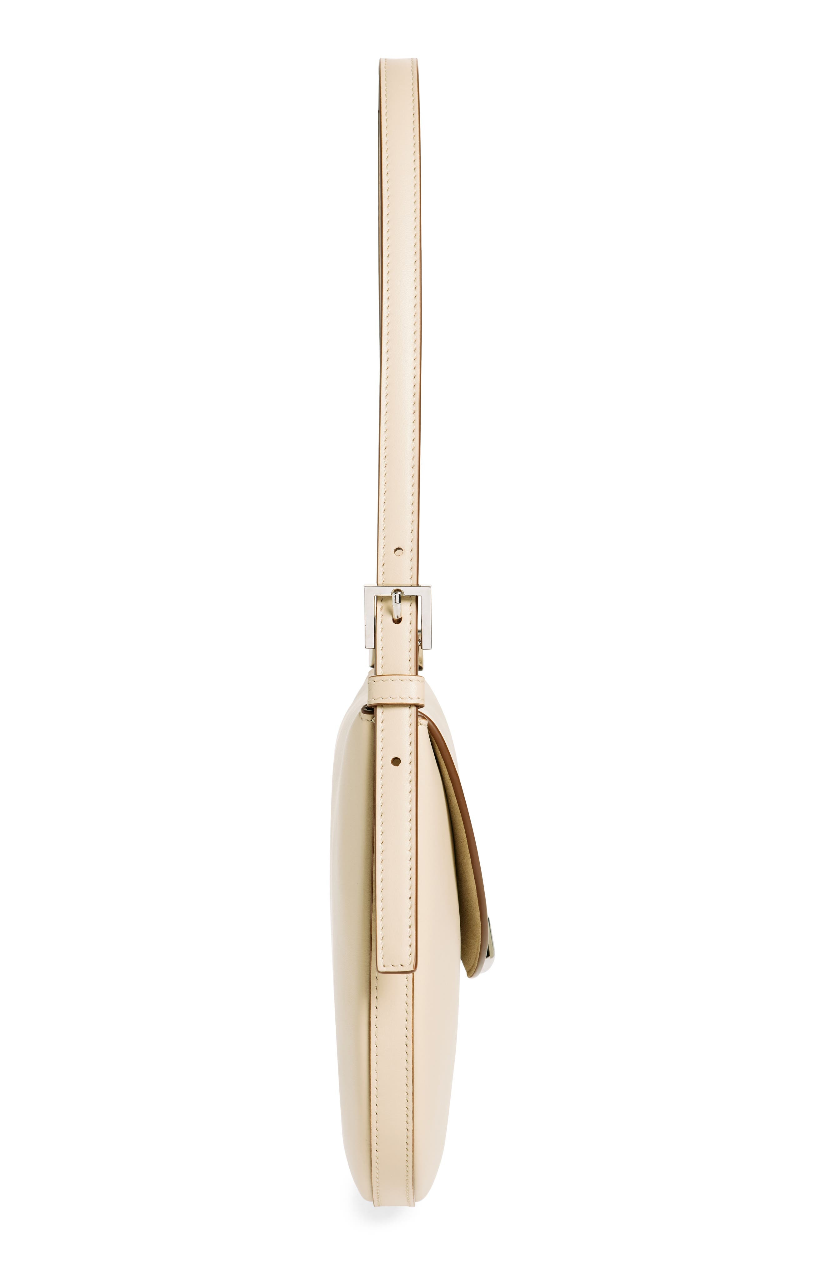 SAVETTE Small Tondo Leather Hobo Bag in Bone at Nordstrom - 5