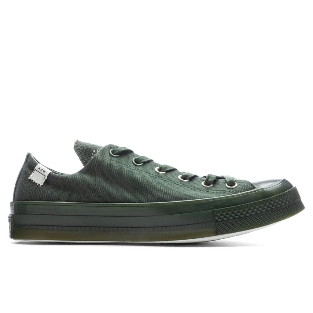 CONVERSE X A-COLD-WALL CHUCK 70 OX - RIFLE GREEN/SILVER BIRCH - 1